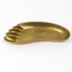 Bowl or sculptural plate in the shape of a foot by Werkstätte Hagenauer, mid-century, brass, Austria.
