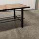 Coffee table teak enamelled lava stone 1965