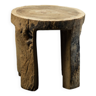 Raw wood stool