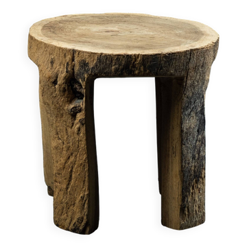 Raw wood stool