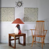 Ceramic pebble lamp by François Chatain 1980