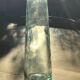 Transparent glass vase