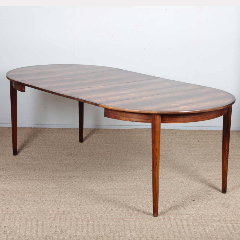 Round rosewood dining table by Johannes Andersen, 1960