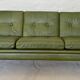 Canapé 3 places Svend Skipper vintage danois rétro en cuir vert olive