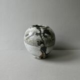 Stoneware vase with Japanese decor by Philippe Dubuc