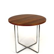 Restored Bauhaus Tubular Steel Round Table And 4 Chairs By M. Stam, 1930s