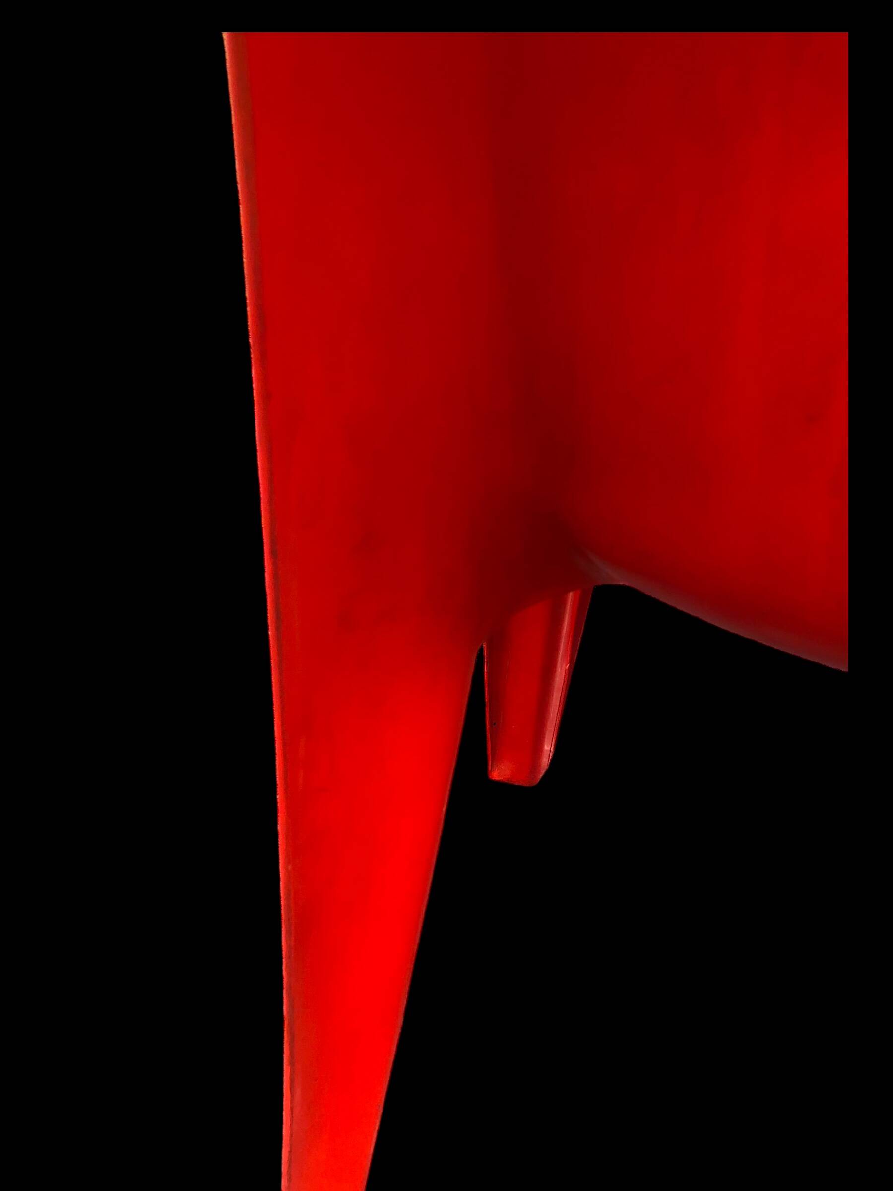 Space Age Bofinger BA1171 RED stackable fiberglass chair by Helmut Baetzner