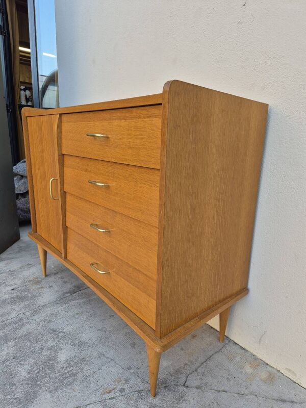 Enfilade bahut commode vintage 1950s chêne
