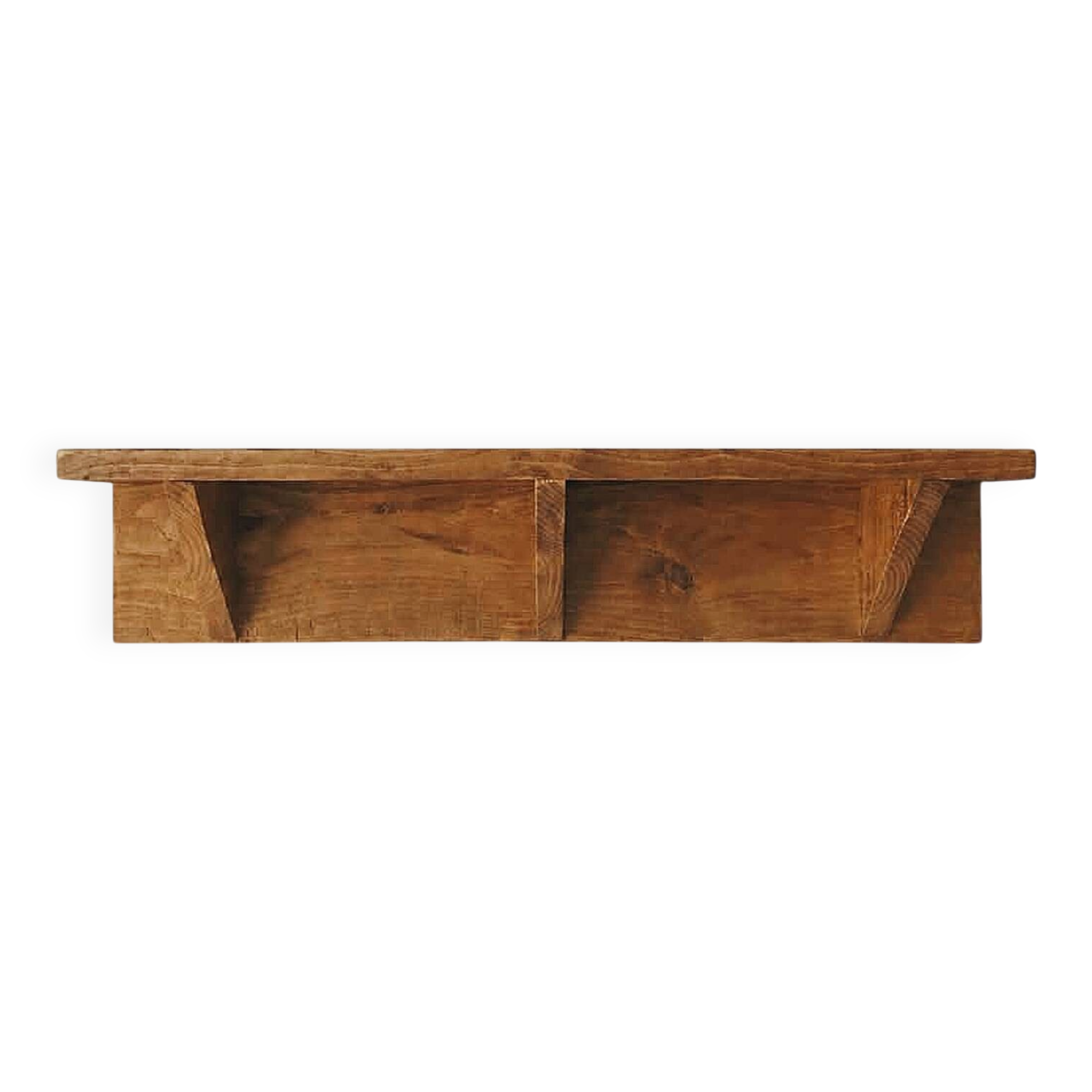 Handcrafted wall shelf in solid fir.