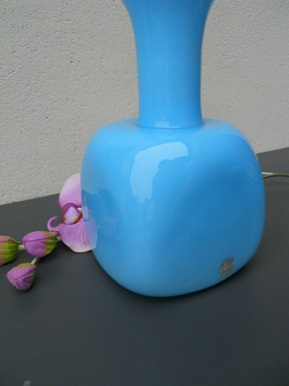 Vase turquoise verre