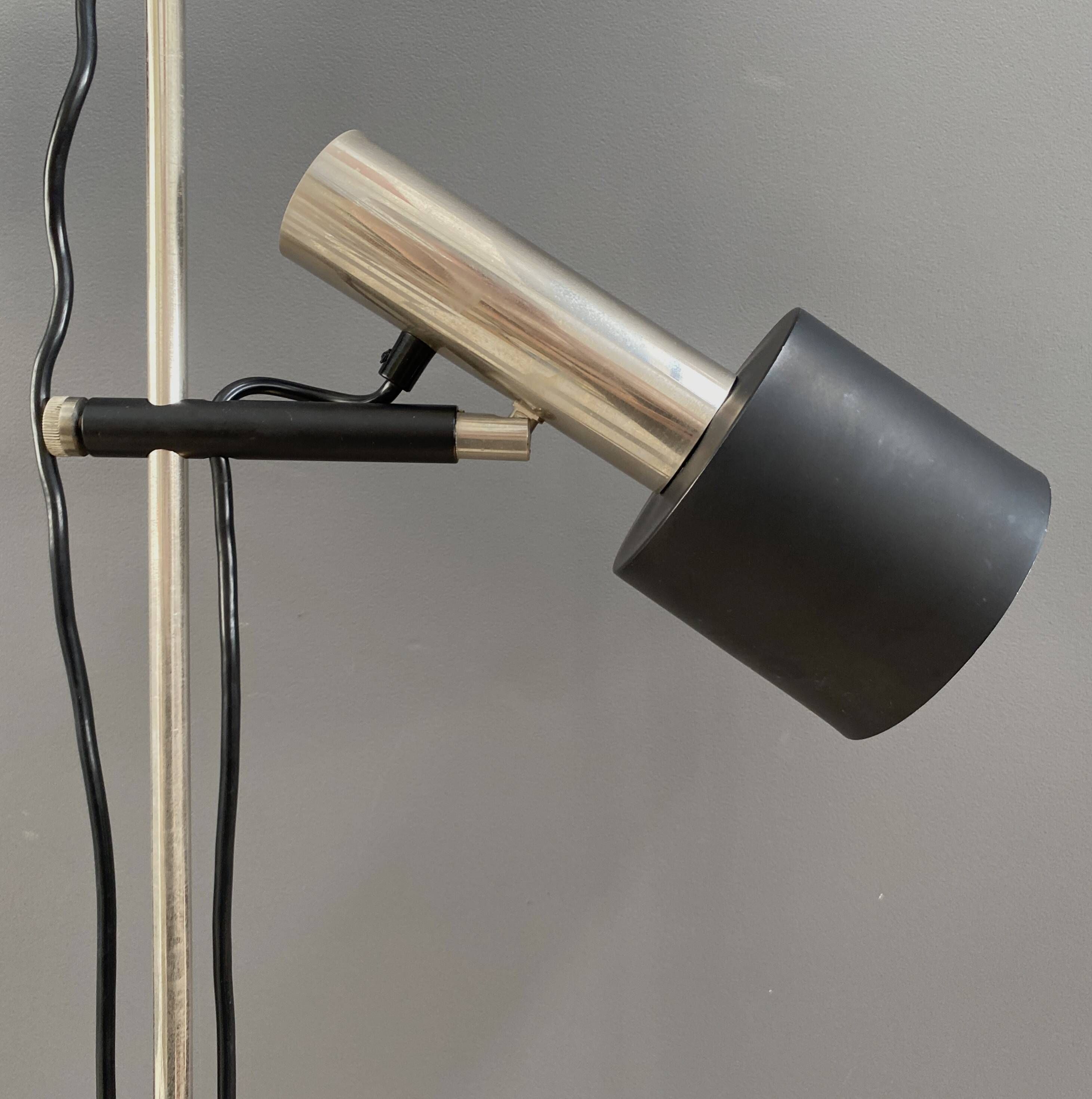 double shaded metal floorlamp by J. Hoogervorst for Anvia Netherlands
