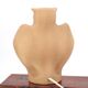 Owl lamp in beige ceramic, 1970s