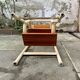 Vintage step stool in wood and steel