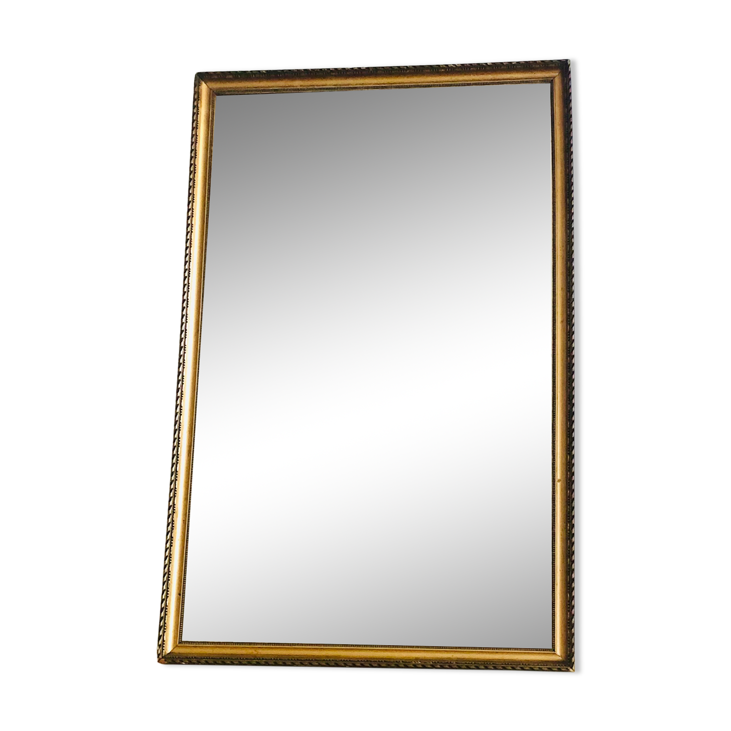 Old mirror in wood and gilded stucco, 114 x 93 cm