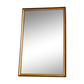 Miroir ancien en bois et stuc doré, 114 x 93 cm
