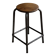 Old workshop stool in steel and beech