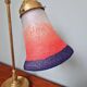Art Deco desk lamp in brass and satin glass, 1920s-30s