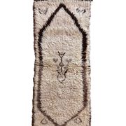 Azilal beige Berber rug - 191 x 79 cm