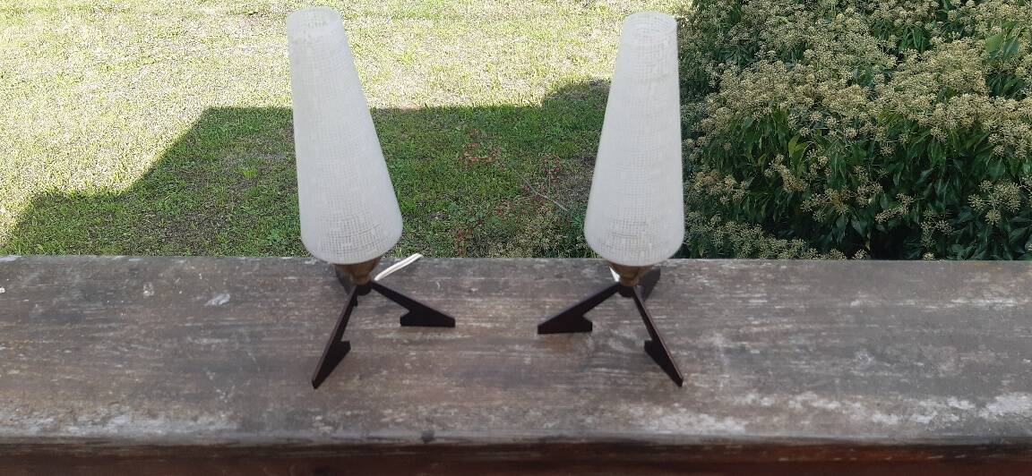Duo de lampes de chevet vintage