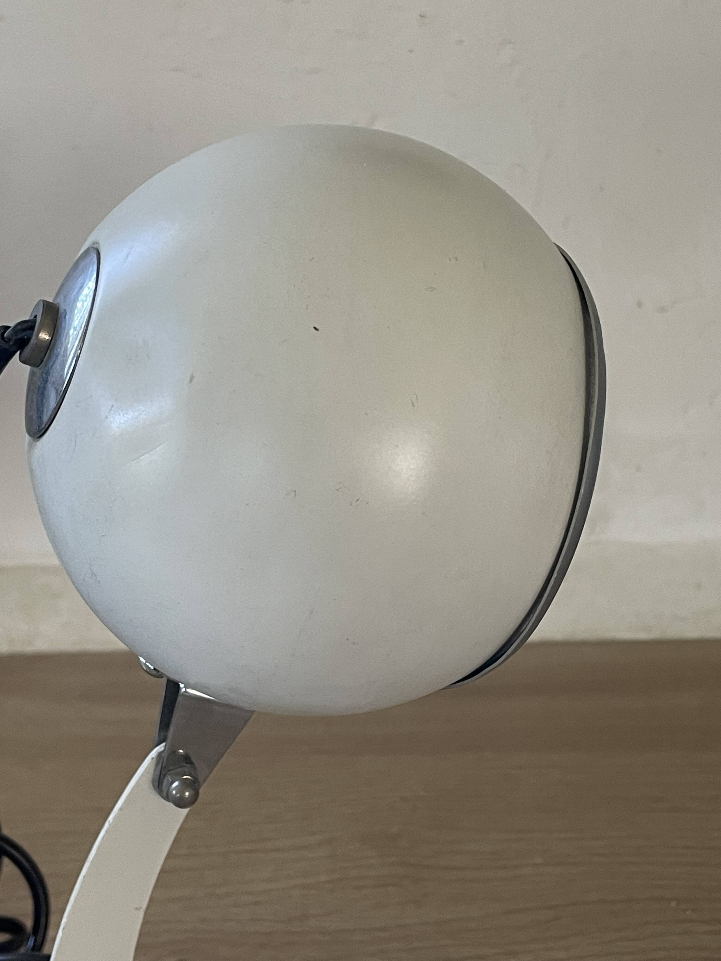 Adjustable eye ball lamp, Italian design from the 1970s.