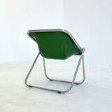 Chaise Plona de Giancarlo Piretti pour Castelli en cuir vert
