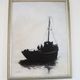 Oil on Wood Framed and Signed Henri Merlet : Fishing Boat between Dog & Wolf