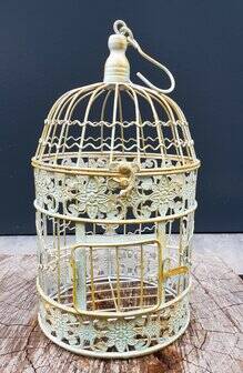 Classic roung wrought iron bird cage small