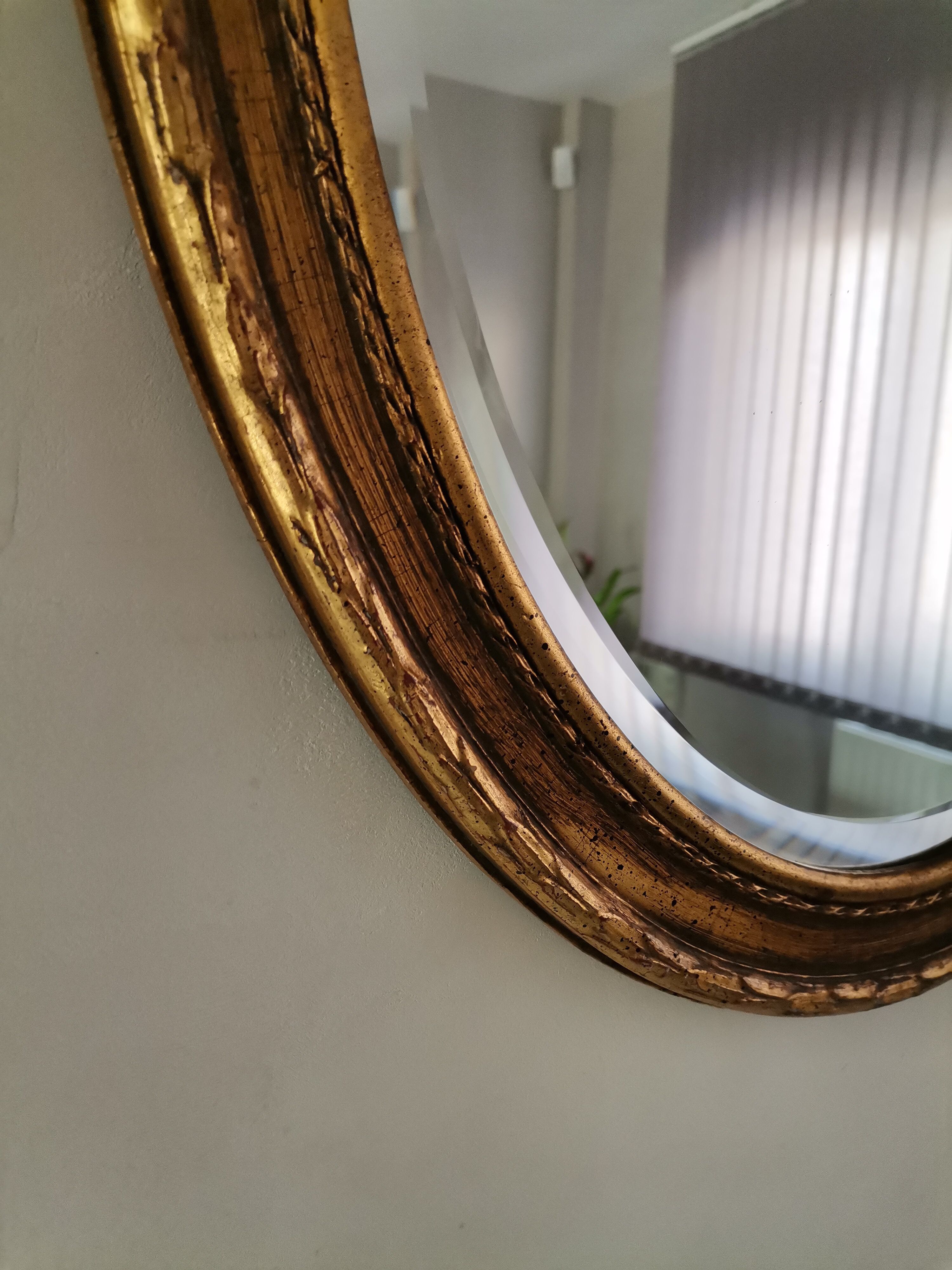 Mirror gilded wood beveled napoleon 50x71cm