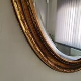 Mirror gilded wood beveled napoleon 50x71cm