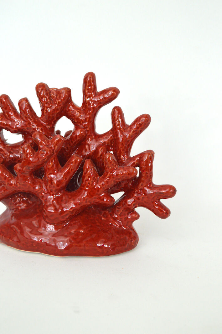 Red ceramic coral