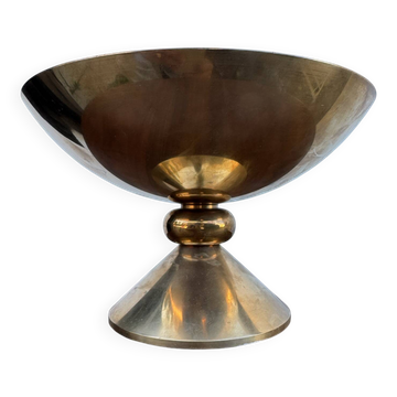 Lampe à poser halogène bronze massif années 80