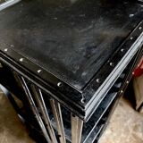Napoleon III rotating bookcase in black wood