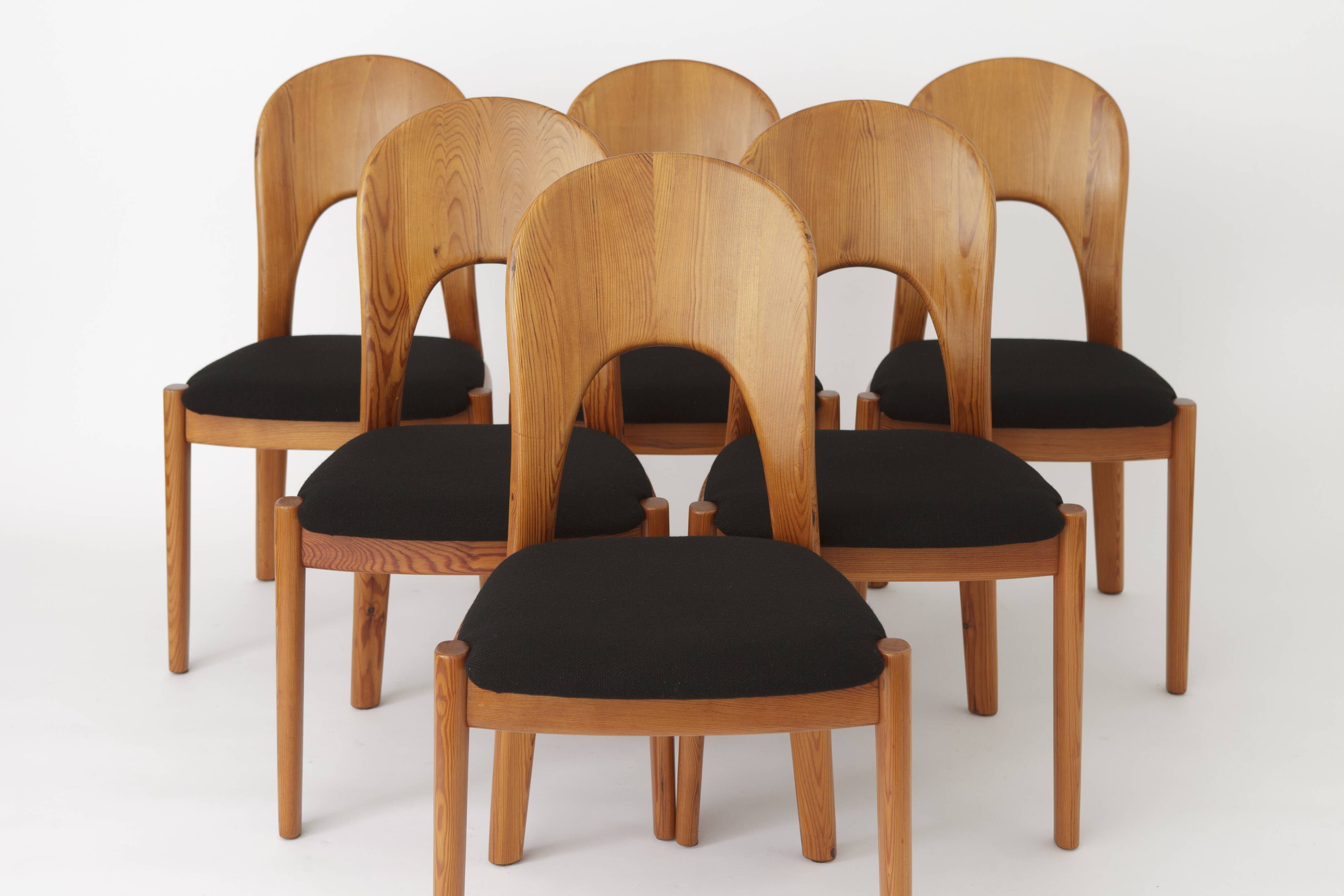 6 Vintage Chairs Niels Koefoed 1970s Teak Danish