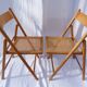Duo de chaises pliantes cannées