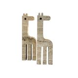 2 serre-livres girafes en travertin, F.lli Mannelli, Italie 1970