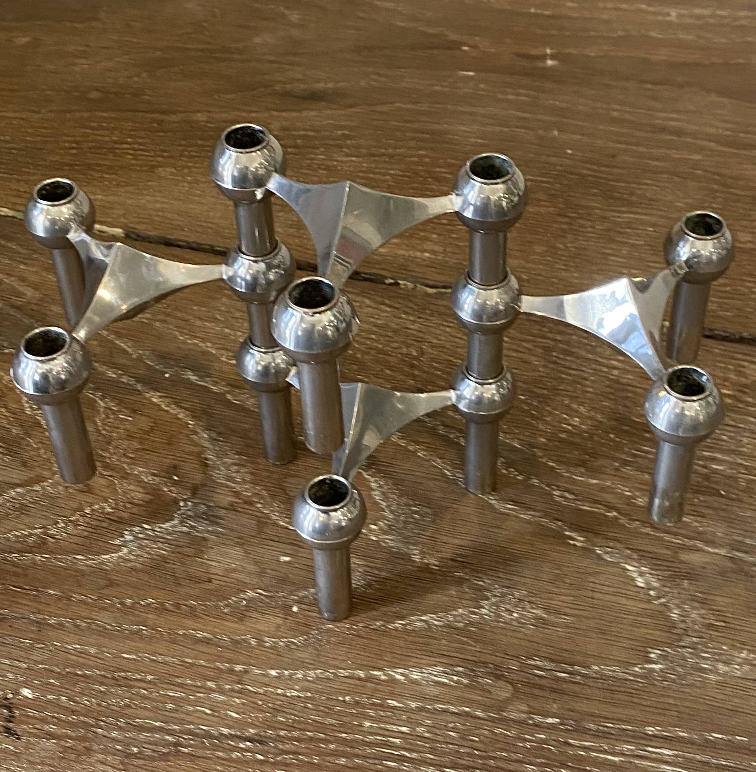Set of 4 modular s22 candle holders nagel vintage 1970