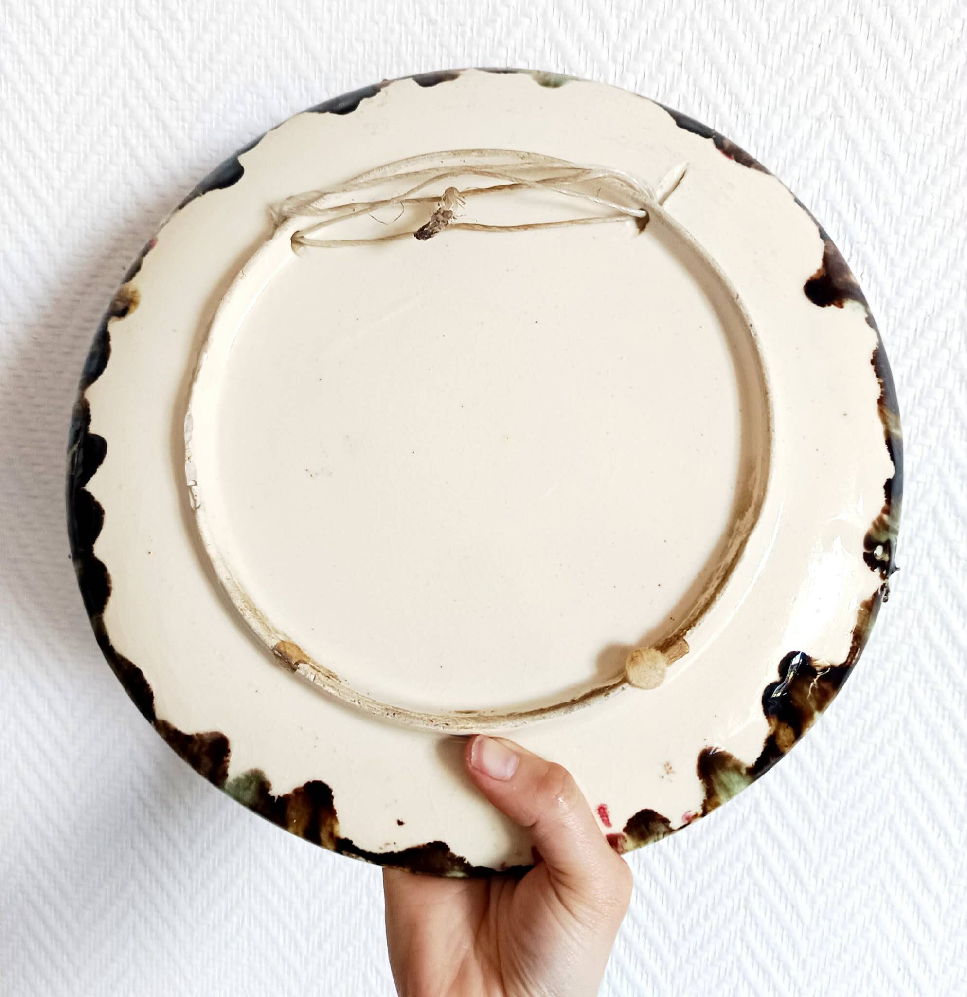 Lobster plate Palissy ceramic