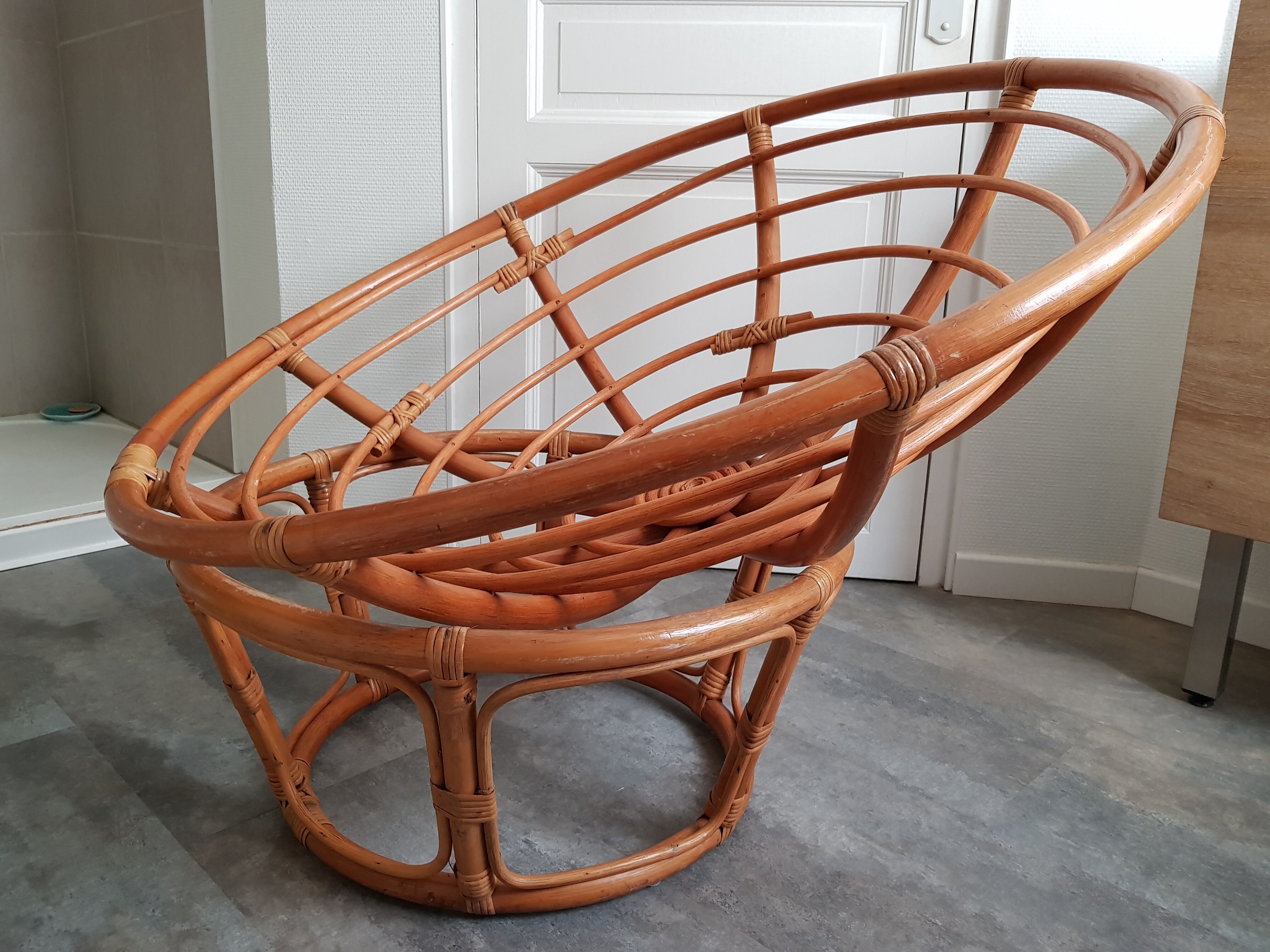 Papasan rattan chair