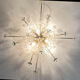Pair of Snowflake Sputnik Flush Mount Lamps, Austria 1950s