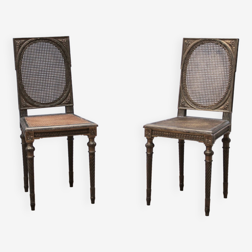 Paire de chaises vintage Louis XVI | Selency
