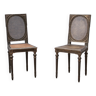 Paire de chaises vintage Louis XVI