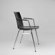 Mid-century modern black design chair in with armrests, Belgium