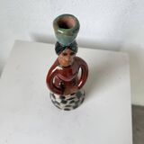 Ceramic candle holder for women, 1920/1930, Soufflenheim