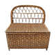 Vintage rattan bench toy chest