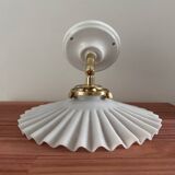 Opaline serrated wall light