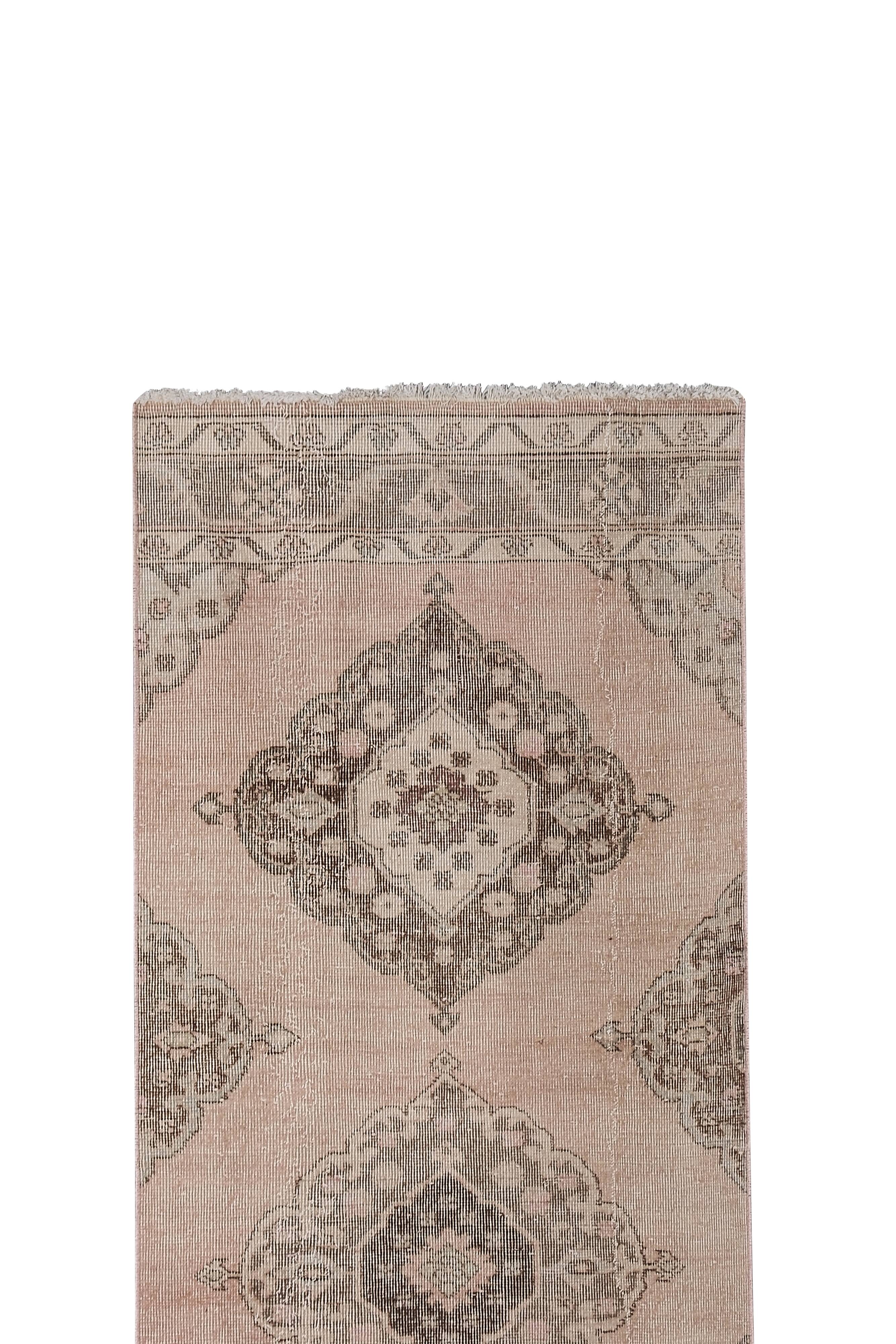 Vintage Turkish Oushak Rug Handwoven 86x733 cm