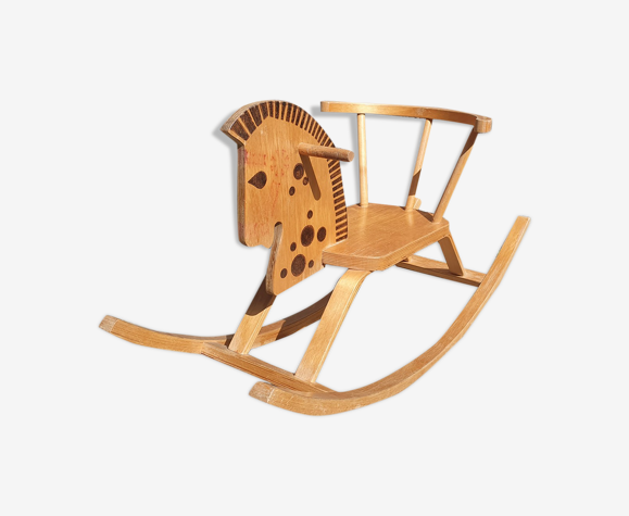 Cheval de bois à bascule vintage
