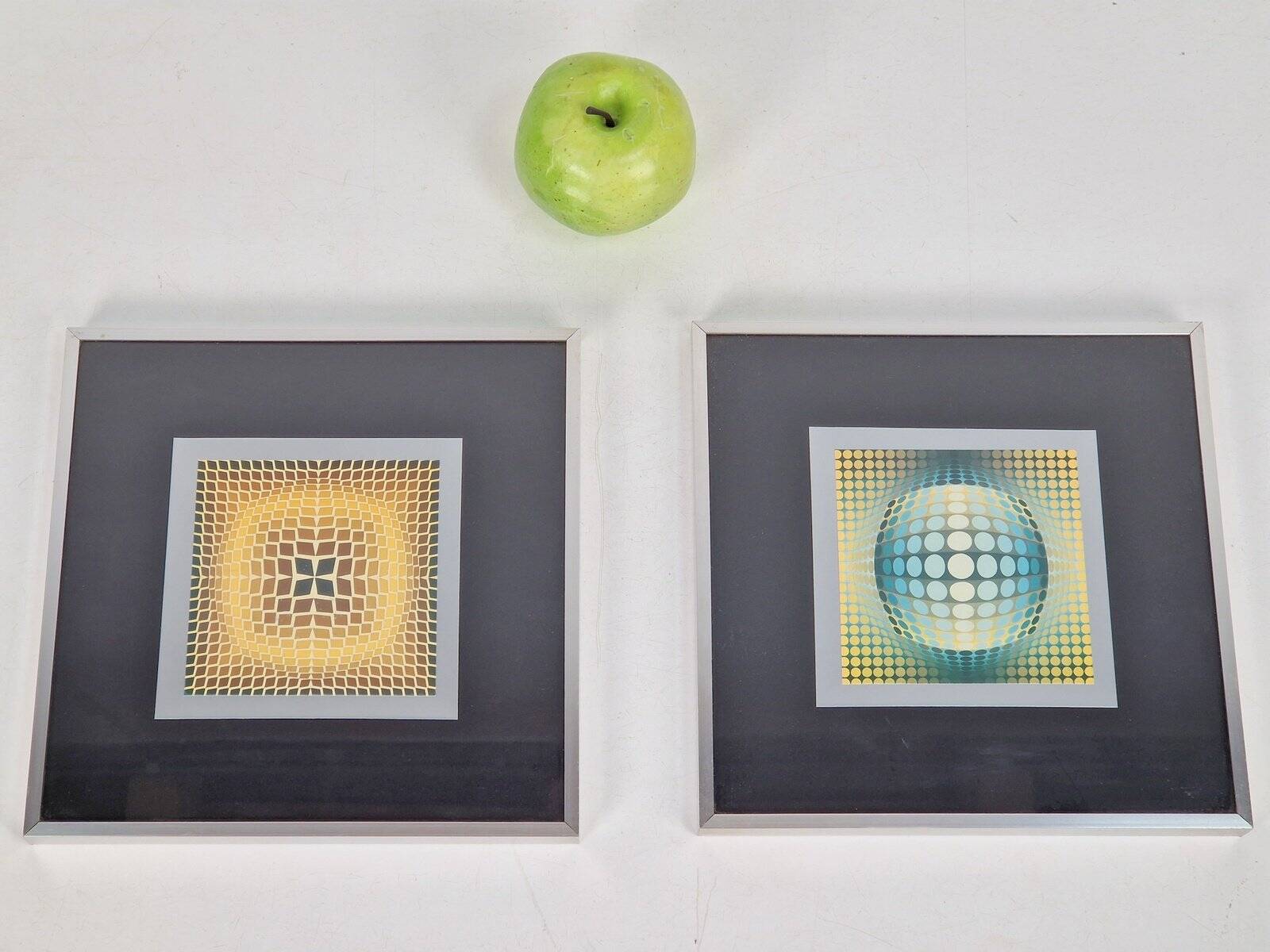 Victor Vasarely, Compositions, 1970s, Gelatin Offset Lithographs, Set of 2