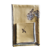 Nappe et serviettes brodées vintage Pologne