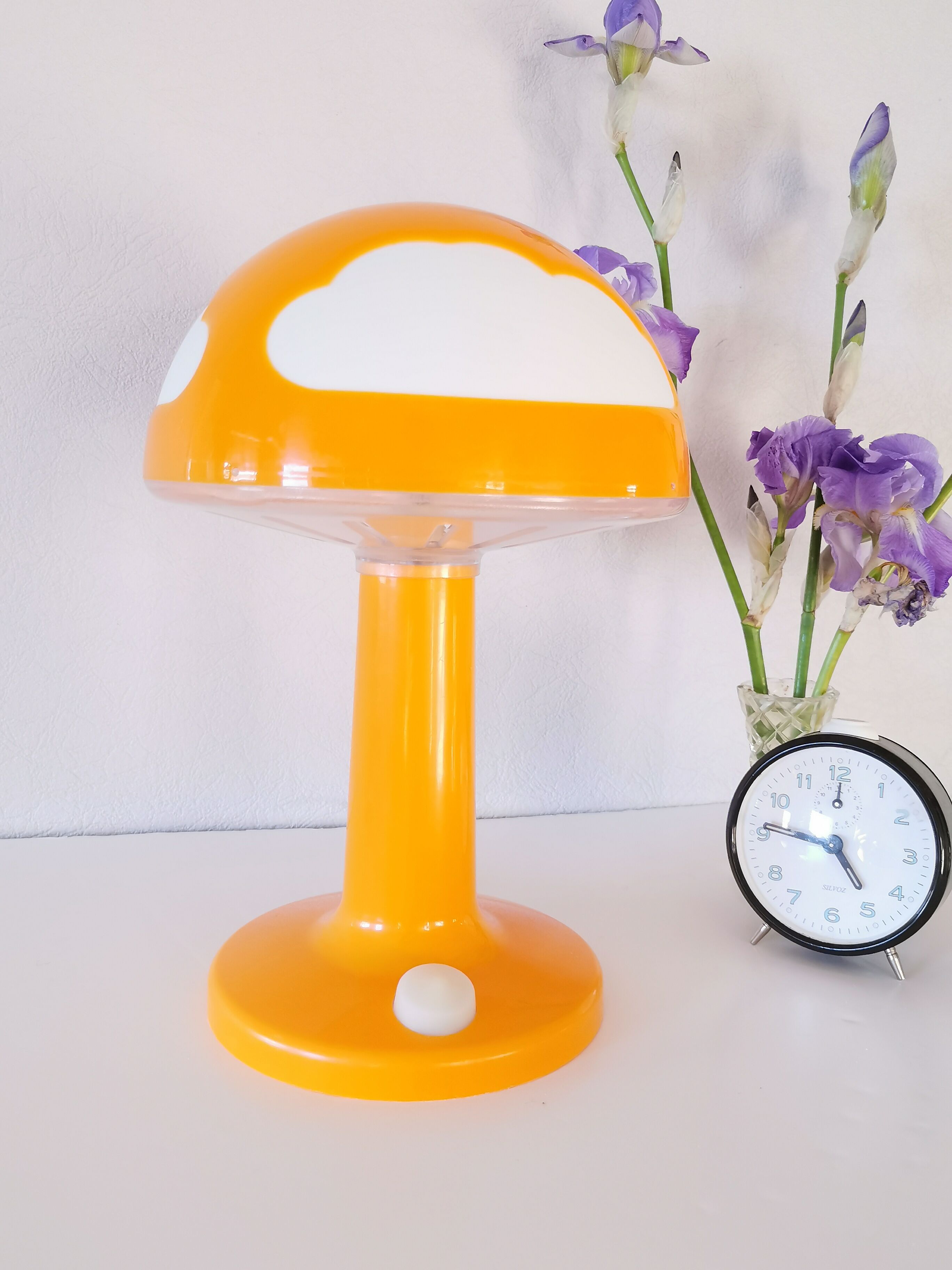 Mushroom lamp, orange cloud Skojig, henrik preutz design for Ikea, 1990